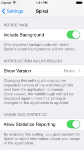 Spiral Privacy Settings